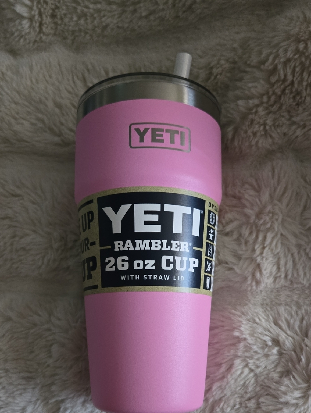 Yeti Pink Rambler 26 oz Tumbler with Straw Lid